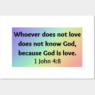 Bible Verse 1 John 4:8 Posters and Art